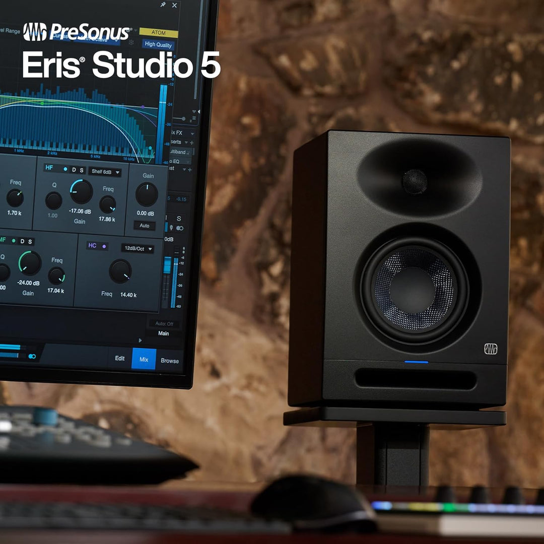 PreSonus Eris Studio 5 – 5,25" Aktive 2-Wege-Studiomonitore mit EBM Waveguide 5.25" treiber, 5.25" t