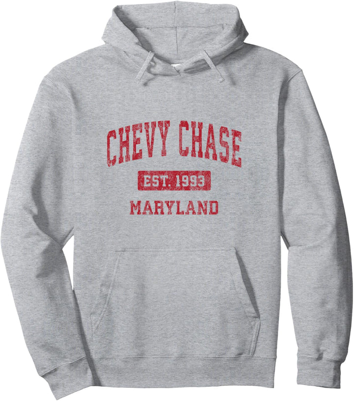 Chevy Chase Maryland MD Vintage Sports Design rot Pullover Hoodie