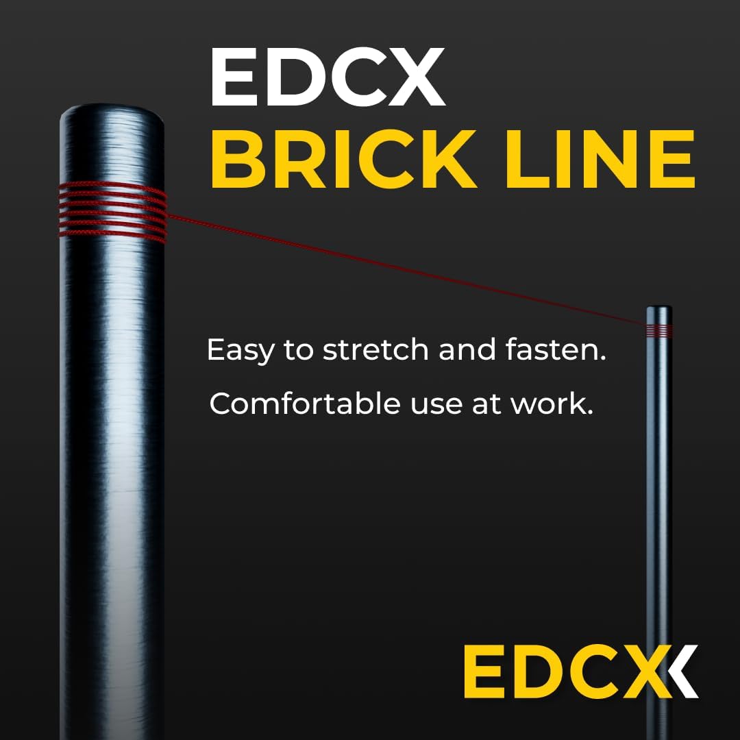 EdcX Maurerschnur ⌀1,7 mm | 50m, 100m und 300m | Nylon | Ziegellinie, Bauschnur, Gartenarbeit, Mason