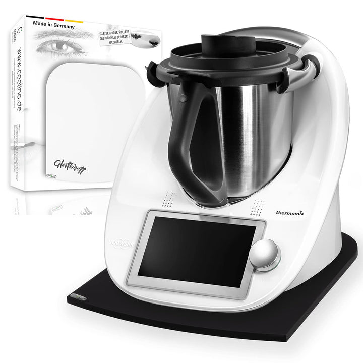 Stone4Slide coolina® Gleitbrett Gleiter aus Acryl Schwarz passend für Thermomix TM6 TM5