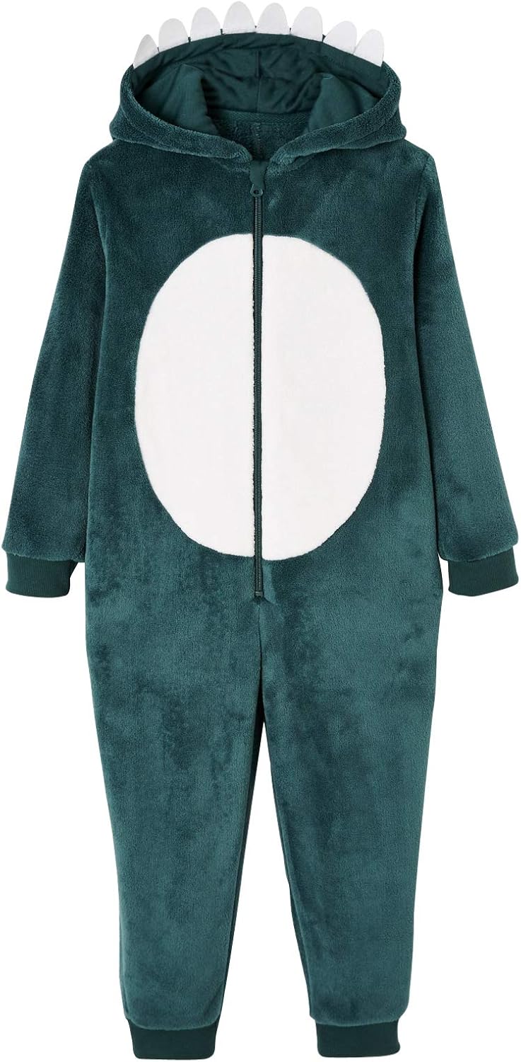 Vertbaudet Plüsch-Overall, Onesie Dinosaurier Vert 86, Vert 86