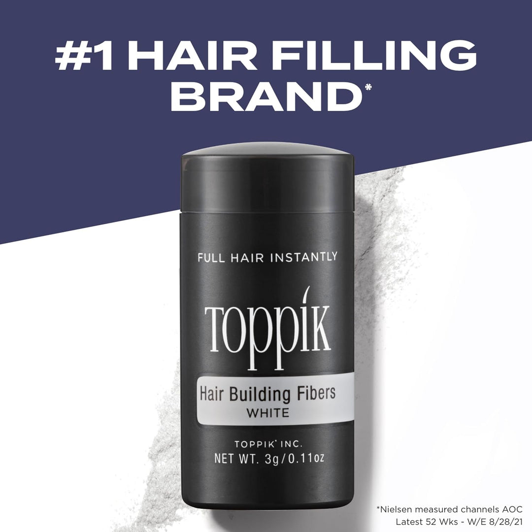 TOPPIK Hair Building Fibers white, 55 g Unparf miert 55 g (1er Pack), Unparf miert 55 g (1er Pack)