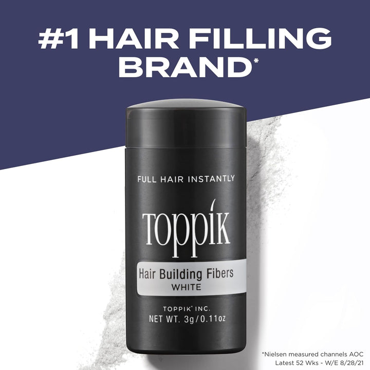 TOPPIK Hair Building Fibers white, 55 g Unparf miert 55 g (1er Pack), Unparf miert 55 g (1er Pack)