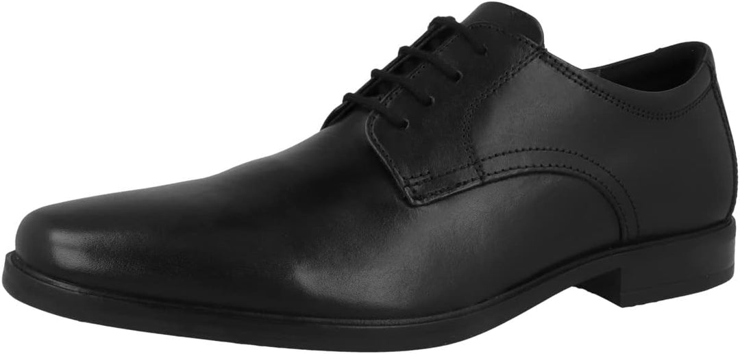 Clarks Herren Howard Walk Oxford 48 EU Schwarzes Dunkelschwarzes Leder, 48 EU Schwarzes Dunkelschwar