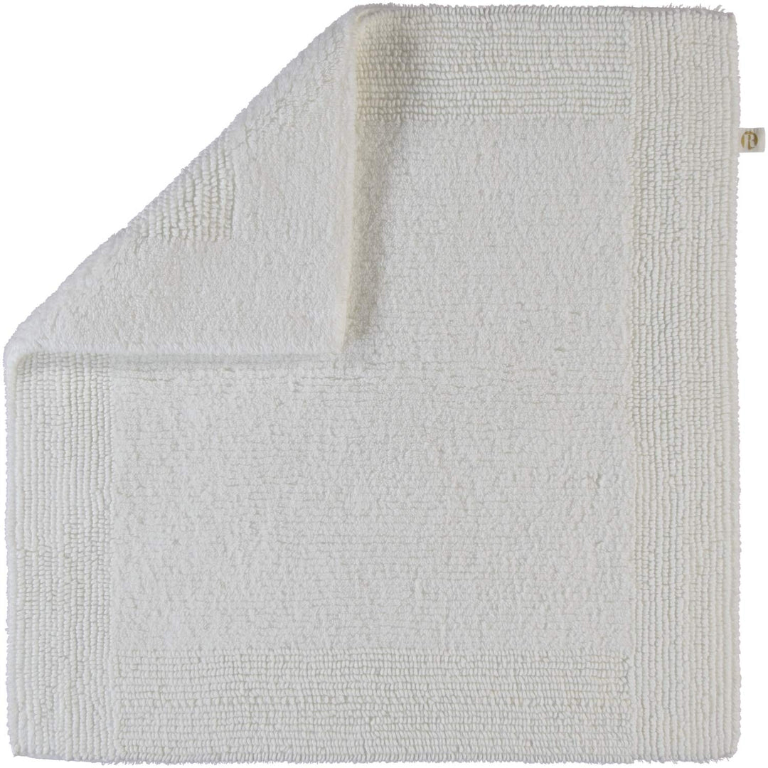 RHOMTUFT Prestige Badvorleger, 100% Baumwolle, 01 Weiss, 60 x 60 cm, WC-Vorleger ohne Passform 60 x
