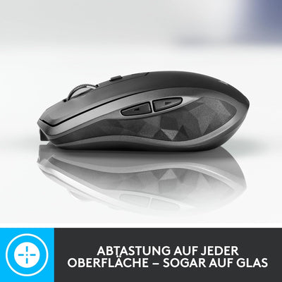 Logitech MX Anywhere 2S Bluetooth Edition kabellose Maus, mehrere Oberflächen, superschnelles Scroll