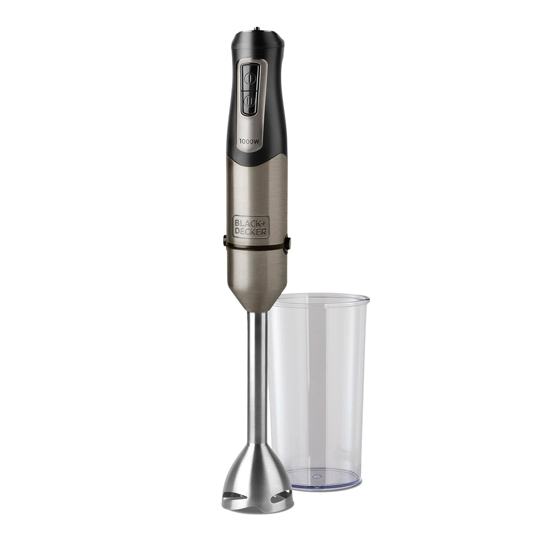 Black+Decker ES9160030B BXHB1000E Stabmixer, 1000, Edelstahl, Grau 1000W 1
