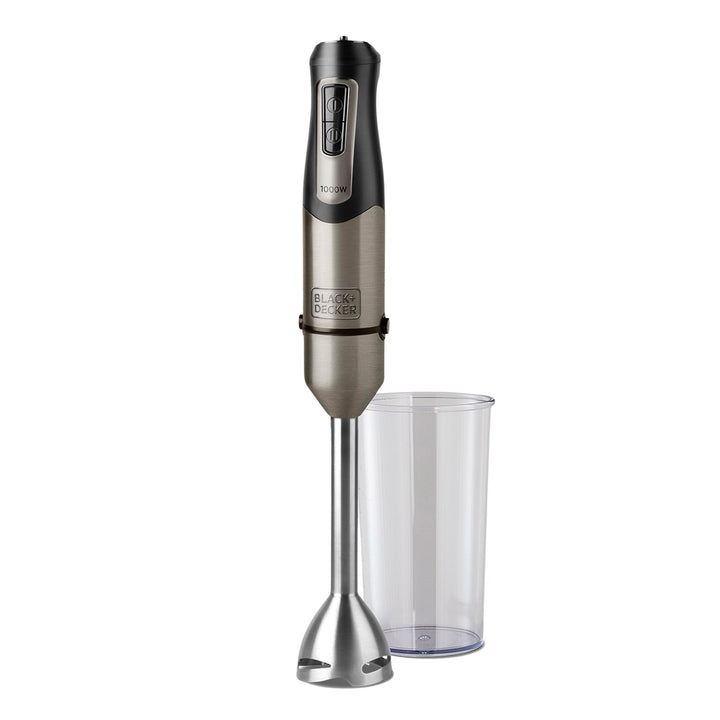 Black+Decker ES9160030B BXHB1000E Stabmixer, 1000, Edelstahl, Grau 1000W 1