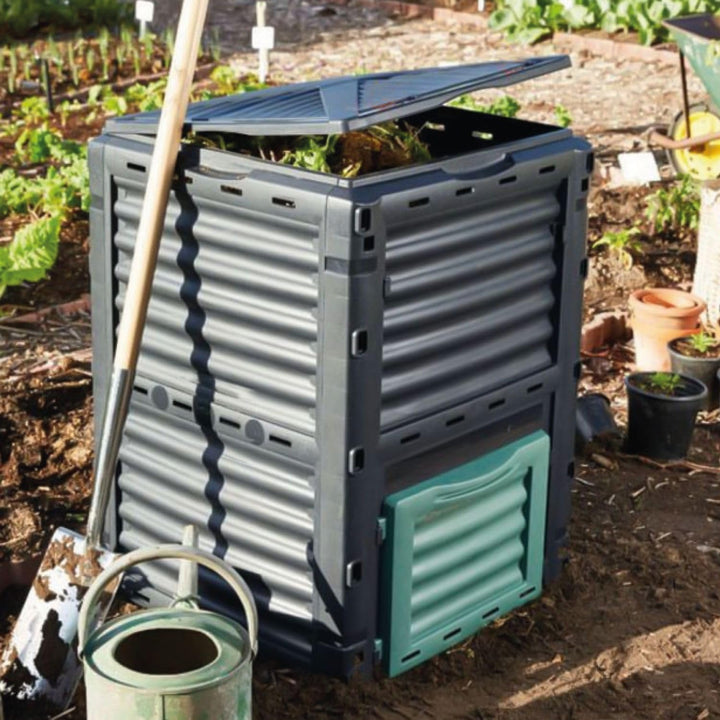 Linxor - Komposter, Behälter, Mülleimer für Gartenkompost - 300 L Grün, Grün