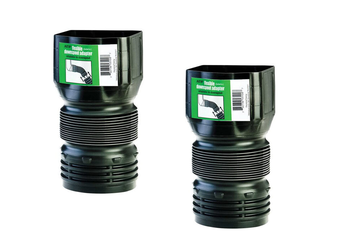 flex-drain adp53102 Fallrohr Adapter, Landschaftsbau Ablaufrohr Adapter 3 von 4 von 4-Zoll 2er-Pack