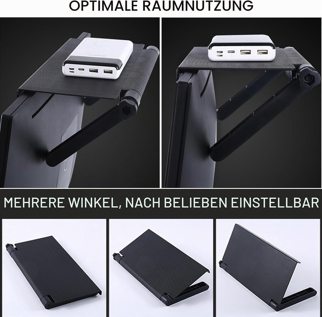 TV Top Regal,Regerly 4 Stück Bildschirm Oberes Regal Screen Top Shelf Verstellbares Oberes Ablagefac