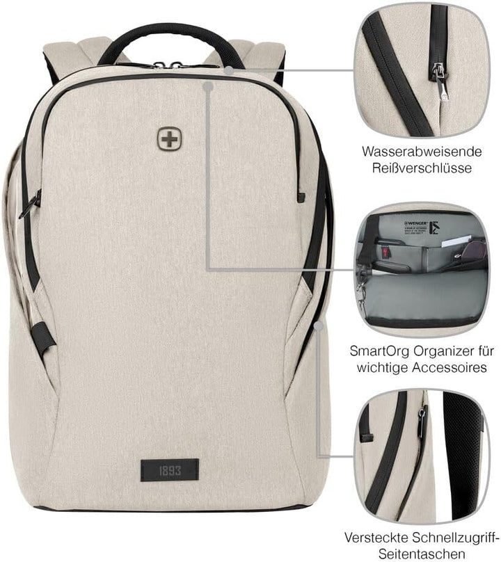 WENGER MX Laptop-Rucksack, Notebook, Tablet bis 10 Zoll, Damen Herren, Business Uni Schule Reisen Be