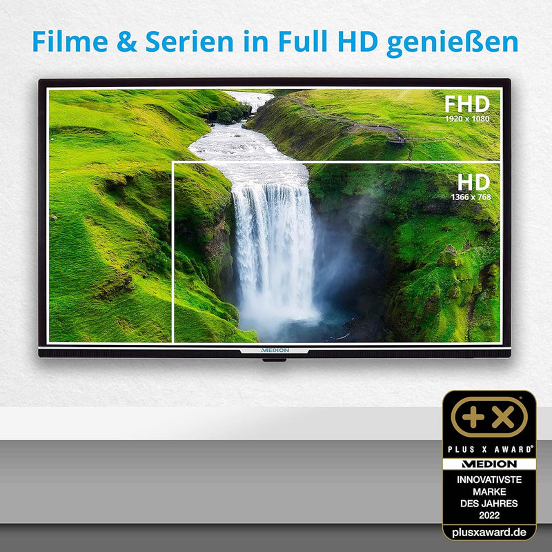 MEDION P13299 (MD 30050) 80 cm (32 Zoll) 1080p Full HD Fernseher (Android TV, Smart TV, HDR, Netflix