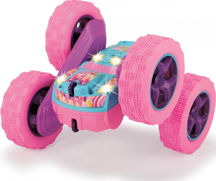 Dickie Toys Pink Drivez RC Candy Flippy, ferngesteuertes Spielzeugauto, Rotations- und Flip-Funktion