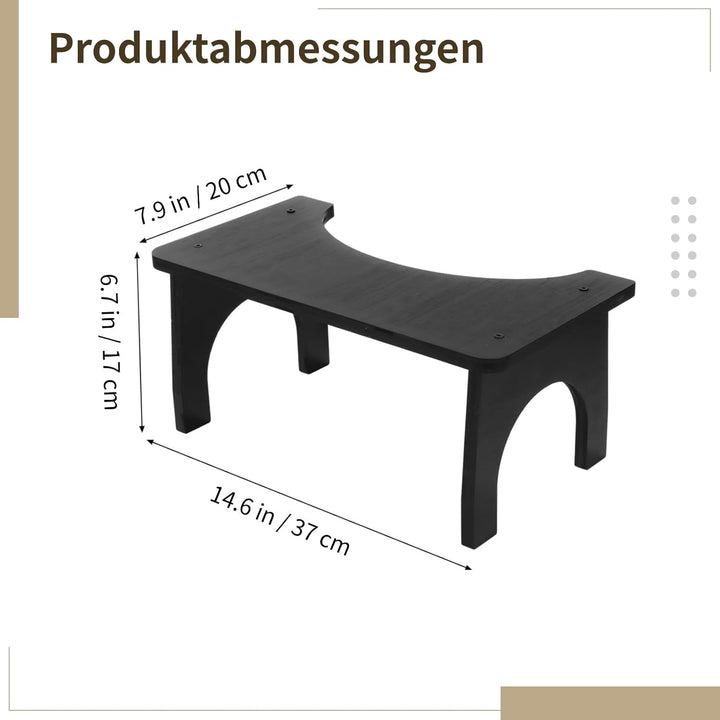 Holz-Toilettenhocker, Holz-Toilettenhocker für Erwachsene, ergonomischer 35°-Hocktoilettensitz, Bequ