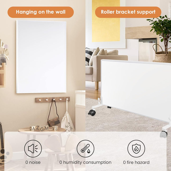 Hocosyme Infrarotheizung 600 Watt, Infrarotheizung Wandmontage bis 120 Grad Celsius für 3-15㎡ - 1-3