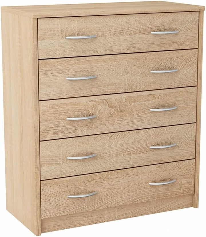 MATKAM Schuhschrank 5S in moderner Optik, B 74 x H 85 x T 35 cm, laminierte Möbelplatte 16 mm, mit R