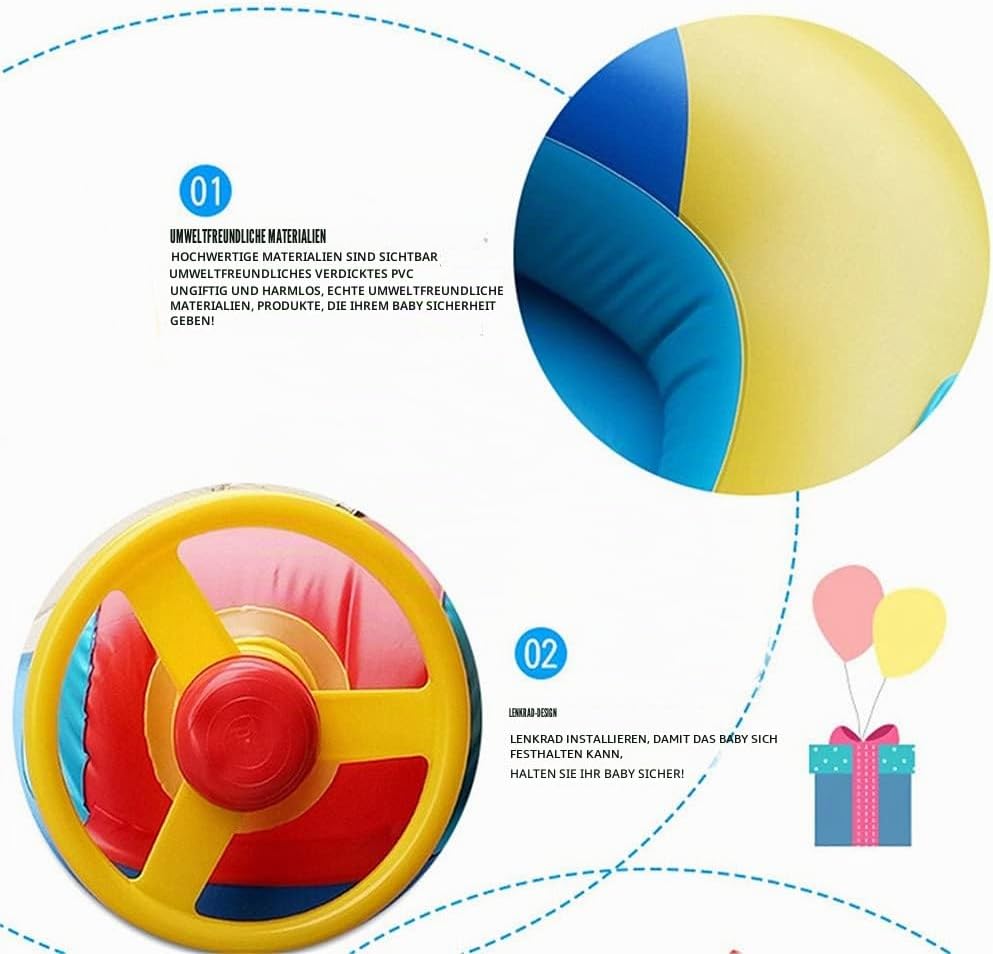Kinder Aufblasbarer Schwimmring Pool Float Sitz Boot Nettes Auto Baby Floatie Sicherer Sitz Schwimme