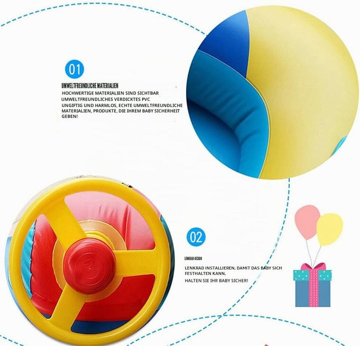 Kinder Aufblasbarer Schwimmring Pool Float Sitz Boot Nettes Auto Baby Floatie Sicherer Sitz Schwimme