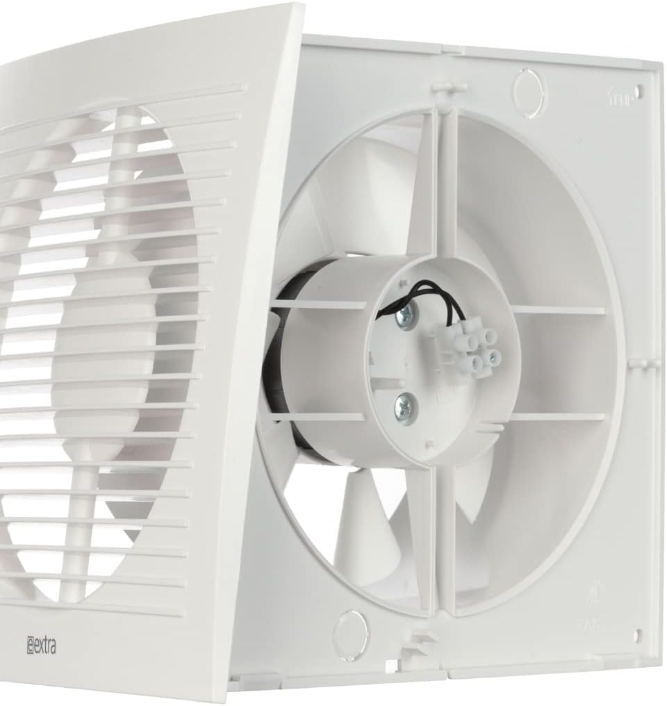 EUROPLAST Ø 150mm Wandventilator Lüfter Abluft Ventilator Küche WC Bad - Badlüfter Fan - Kunststoff