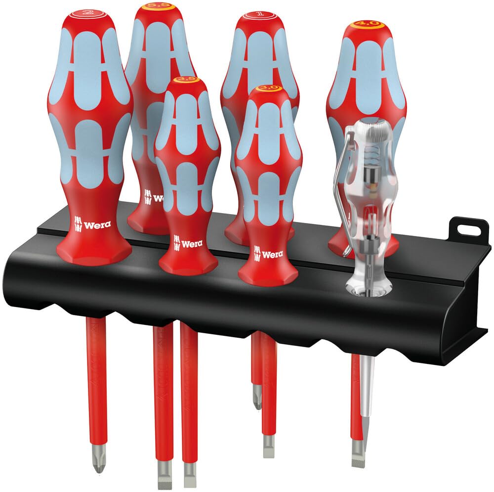 Wera 3160 i/7 Schraubendrehersatz, Edelstahl + Rack, 7-teilig, 05022728001
