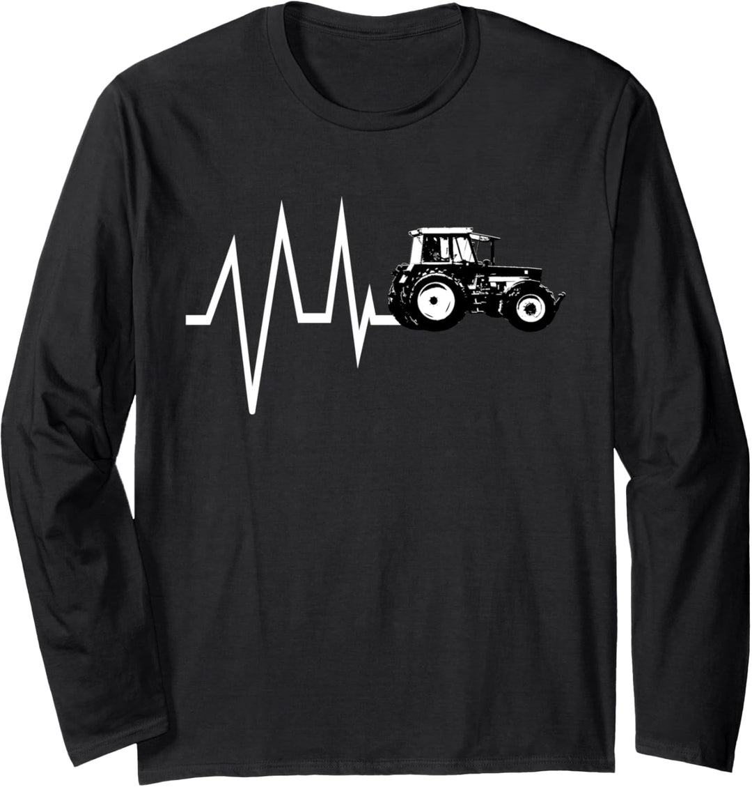Traktor Landwirt Bauer Landwirtschaft Herzschlag Trecker Langarmshirt