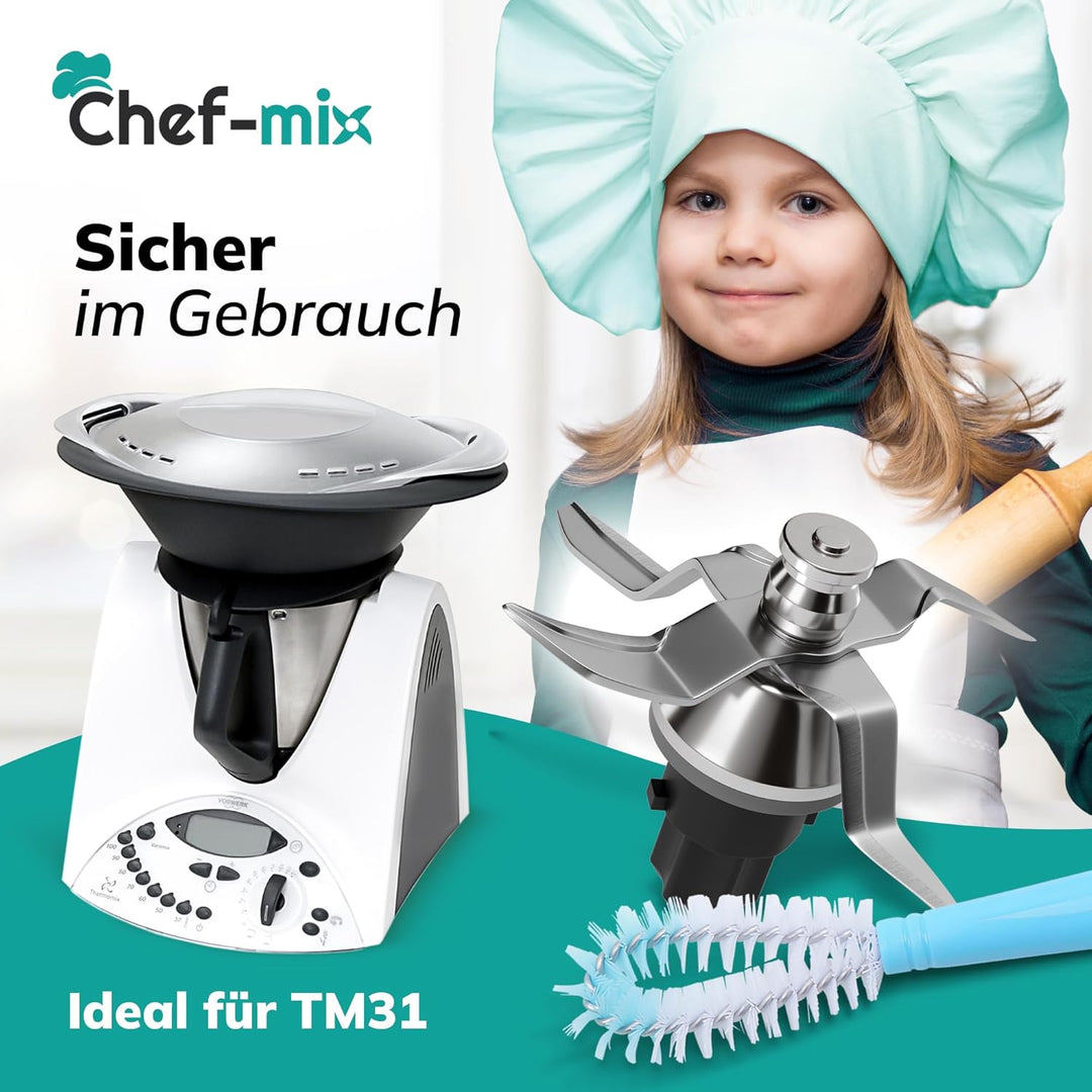 Chef-Mix Messer TM31 aus Edelstahl Ersatz für Vоrwerk Thermоmix TM31 Messer - Thermоmix Zubehör TM31