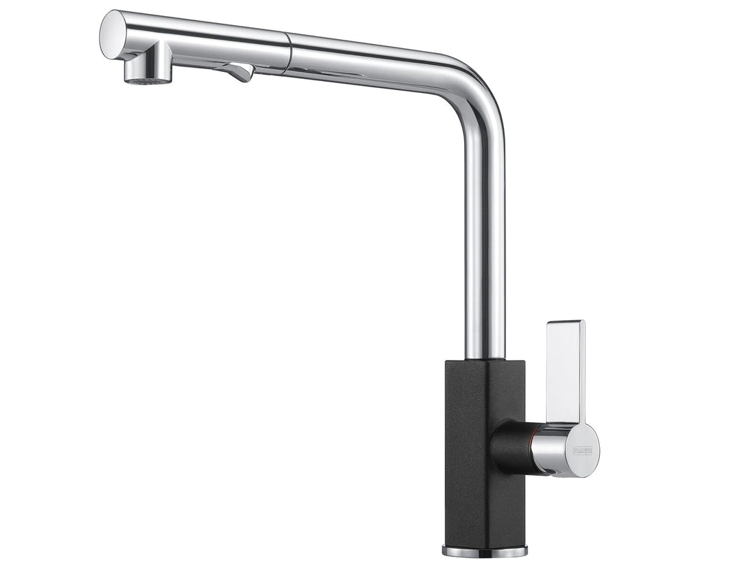 Franke MARIS PULL-OUT SPRAY 115.0392.382 Küchenbatterie verchromt/onyx, Verchromt/Onyx