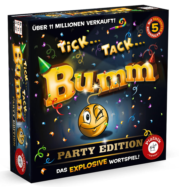 Piatnik 6483 Tick Tack Bumm Party-Edition des Spieleklassikers | ab 12 Jahren geeignet | Das Explosi