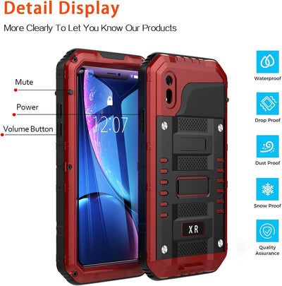 Beeasy Hülle Kompatibel mit iPhone XR, Wasserdicht Stossfest Outdoor Handy Case Militärstandard Schu