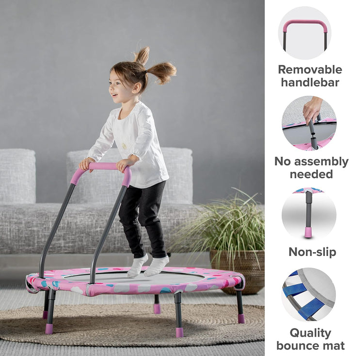 smarTrike Indoor-Kleinkindertrampolin mit Handgriff, faltbares Kindertrampolin, 1-5 Jahre Bällebad u
