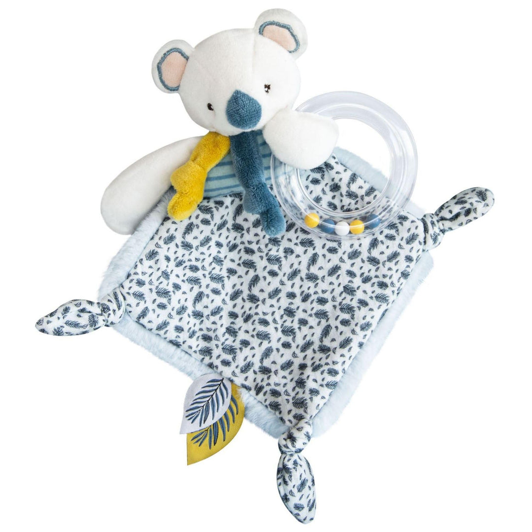 Doudou et Compagnie ET COMPAGNOE YOCA LE Koala Babydeckenrassel, DC3666, Weiss, 22 Schmusetuch mit R