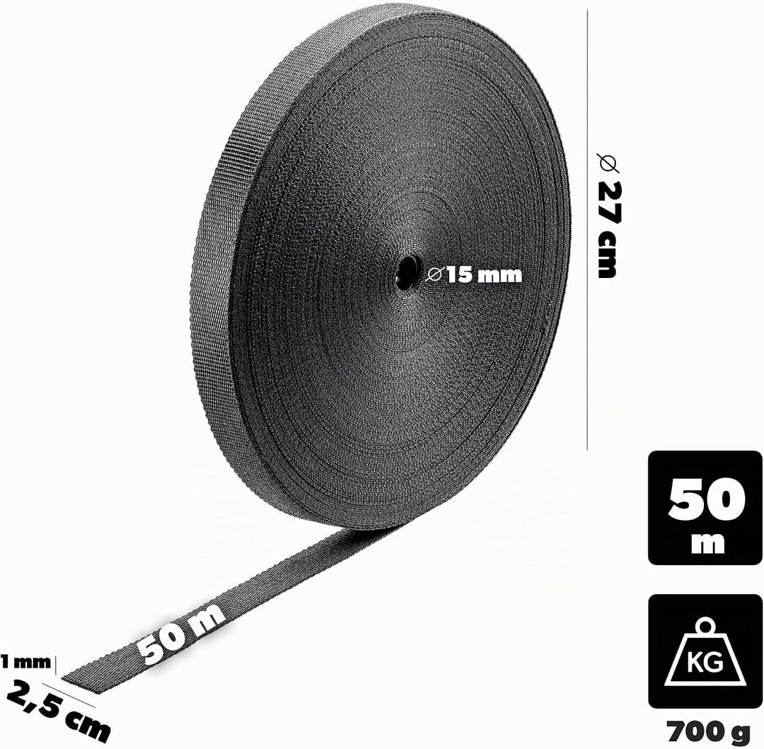 KADAX Baumbindeband 25mm x 50m, Bindeband zur sicheren Befestigung von Bäumen &amp; Sträuchern, Baumbind