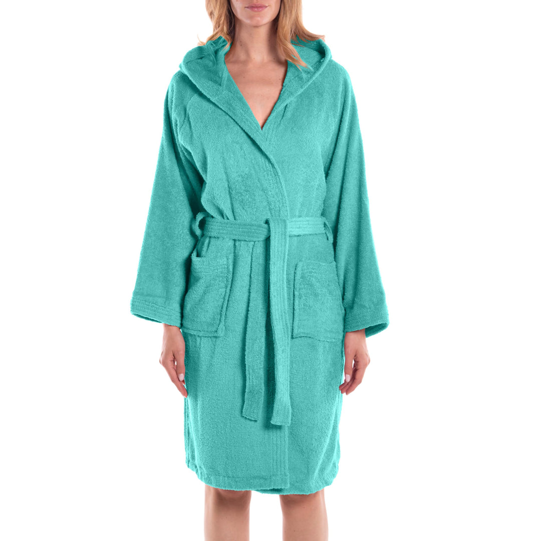 Caleffi Minorca Bademantel mit Kapuze, Minze, XL XL Minze, XL Minze