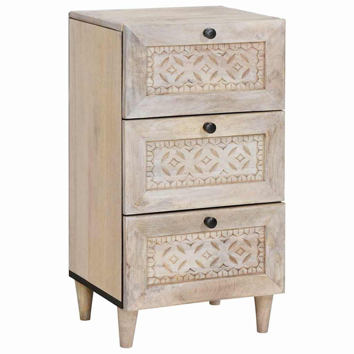 Homgoday Mango-Holz Sideboard mit Schubladen - Moderner Wohnzimmer-Organizer für Innenbereich Model4