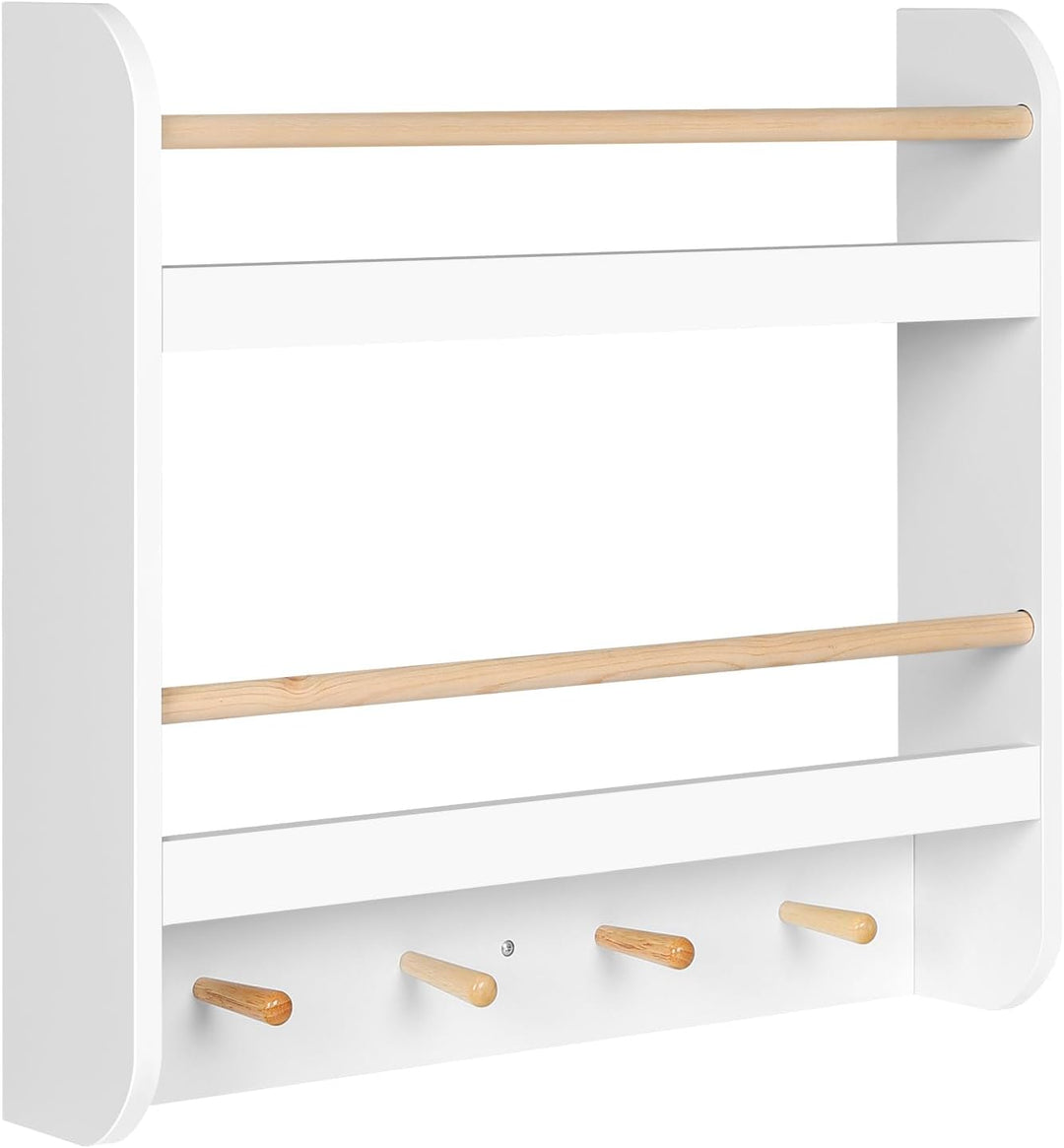 WOLTU Kinder Bücherregal, Wandregal, Kinderregal, Spielzeugregal, Aufbewahrungsregal mit 2 Ablagen 4
