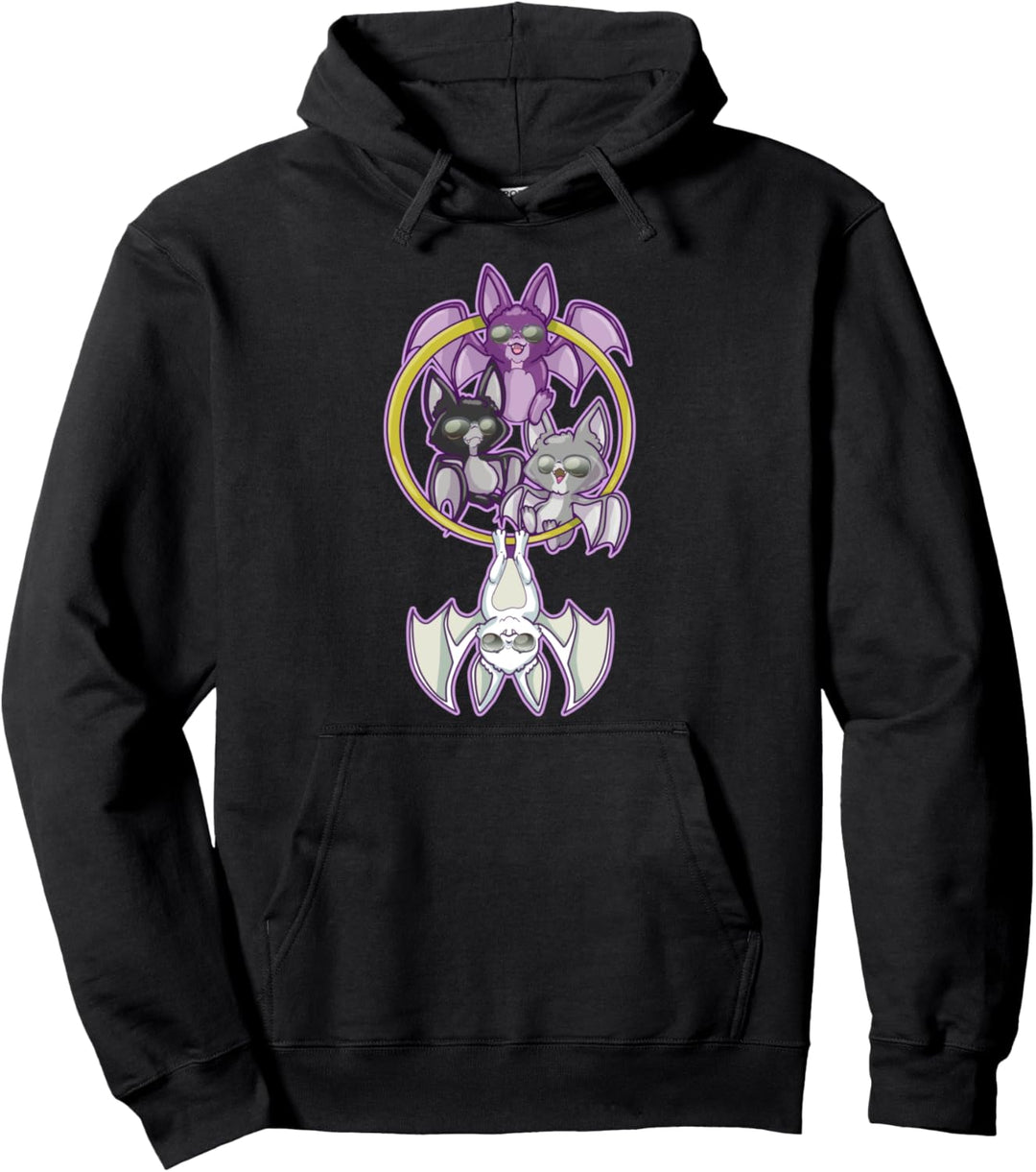 Asexual Kawaii Fledermaus, Pastell Gothic Fledermaus Anime Kunst Ace Pride Pullover Hoodie