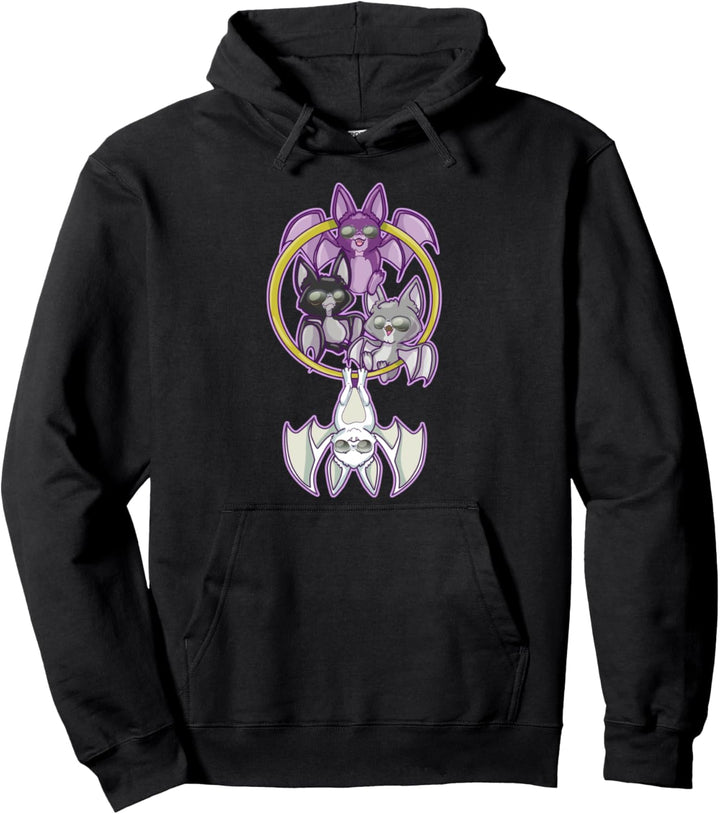 Asexual Kawaii Fledermaus, Pastell Gothic Fledermaus Anime Kunst Ace Pride Pullover Hoodie