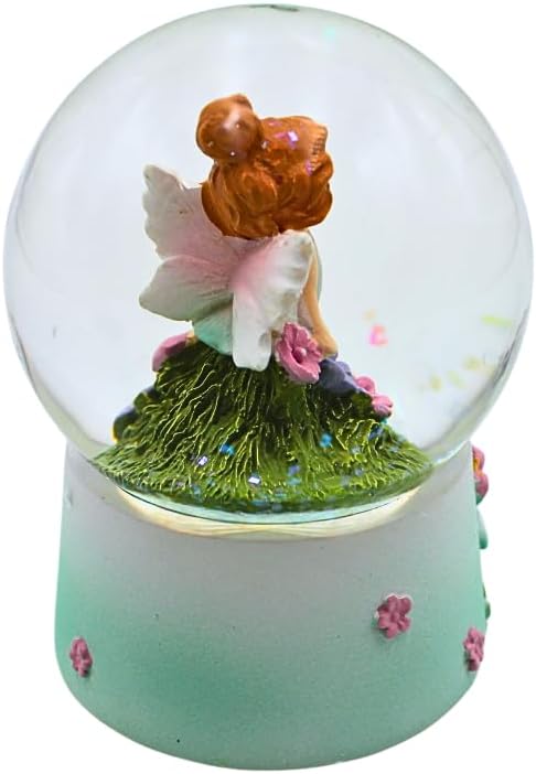 Dekohelden24 Schneekugel, Schüttelkugel, Fabelwesen - Schneekugel, Schneekugel mit Blumenmädchen, El