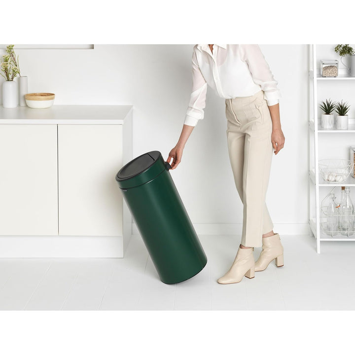 Brabantia Mülleimer, Stahl, Pine Green, 30L Pine Green 30 Liter, Pine Green 30 Liter