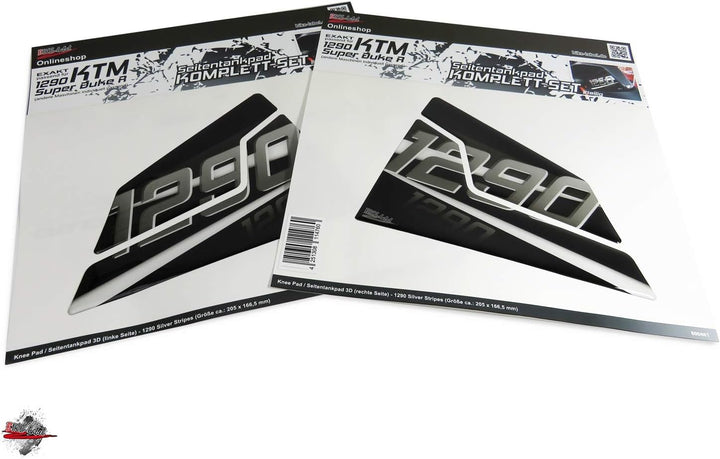 BIKE-label Seitentank Pad Silver kompatibel für KTM 1290 Super Duke R bis BJ 2019-800461