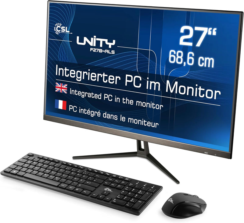 All-in-One-PC CSL Unity F27B-ALS, 68,58 cm (27 Zoll, 1920x1080 Full HD) - Leistungsstarker AIO (Inte