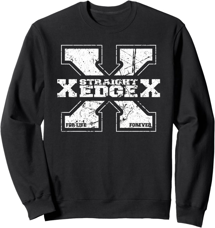 Straight Edge Forever Schriftzug Straight Edger For Life sXe Sweatshirt