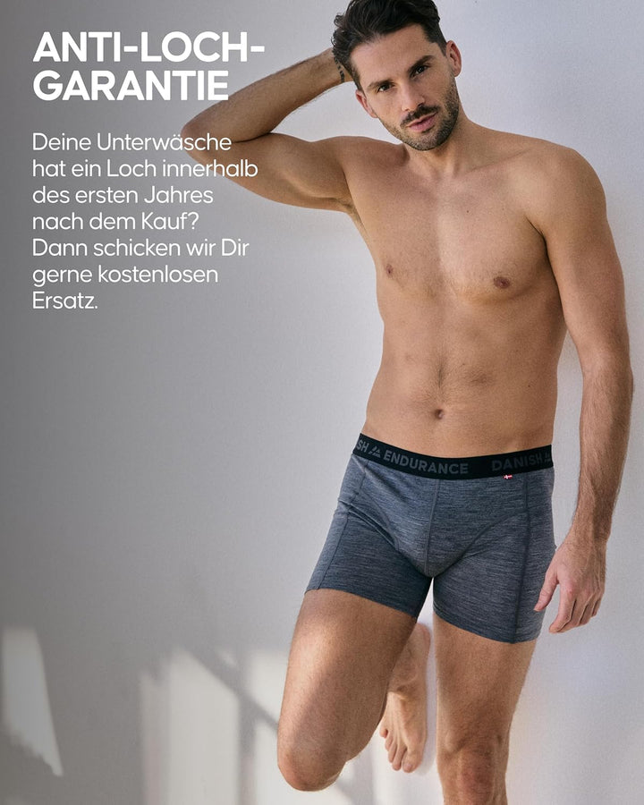 DANISH ENDURANCE Merino Boxershorts (1er|2er Pack), Unterwäsche Herren, Sport & Outdoor, Geruchsfrei