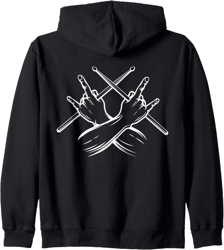 Schlagzeug Drummer Drumsticks Rock Schlagzeuger Kapuzenjacke