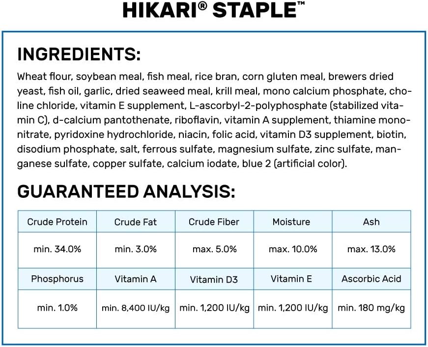 Hikari Staple Japanisches Koifutter, Inhalt:5.0 kg, Grösse:2.7-4.0 mm