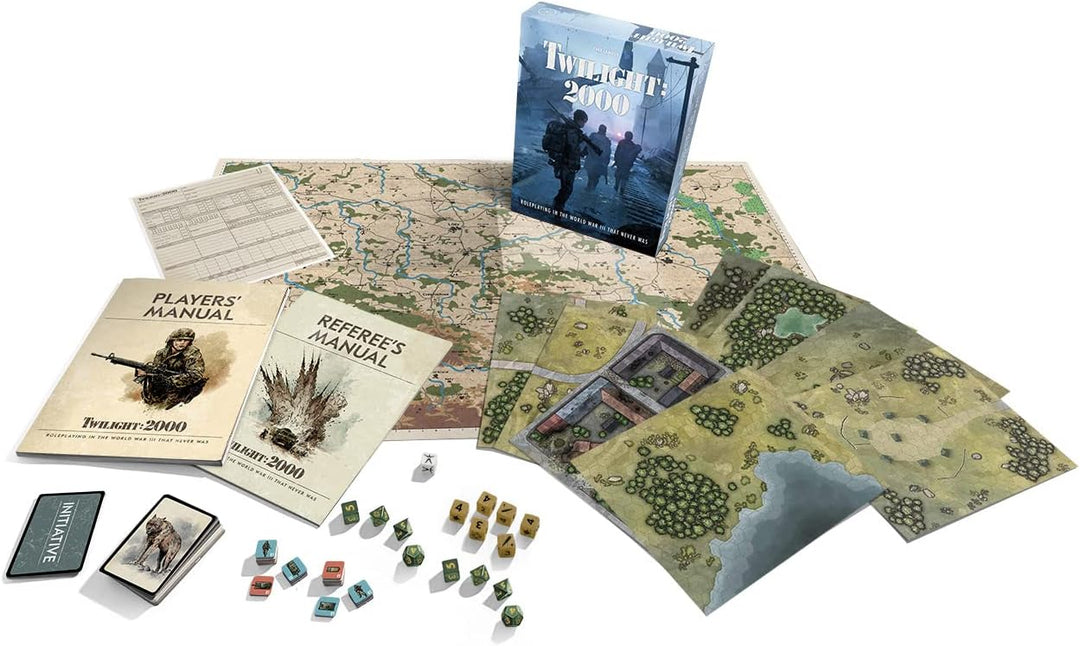 Free League 14341 Twilight 2000 Core Box-Set Spiel, Mehrfarbig