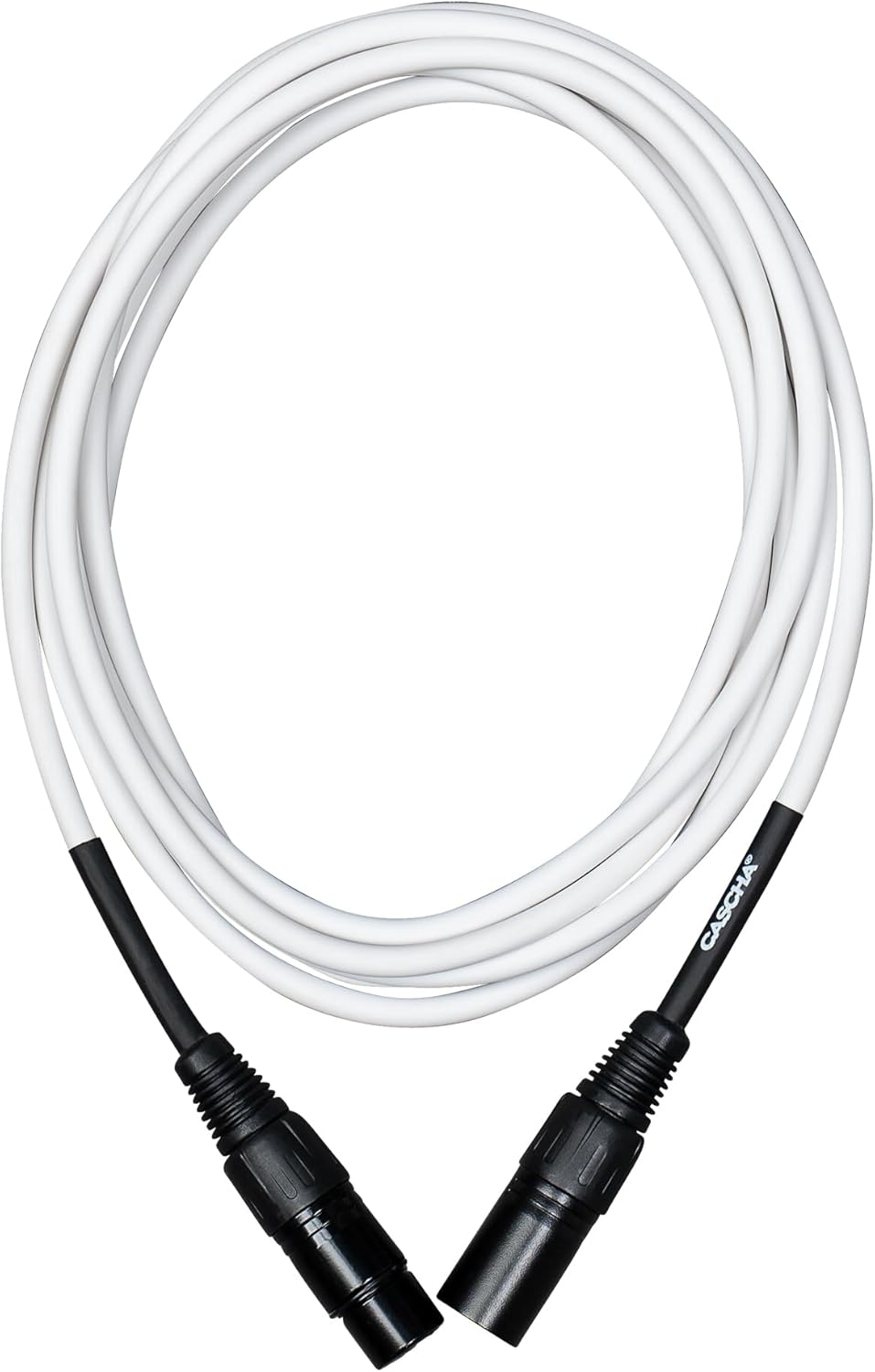 Cascha Standard Line Microphone Cable (XLR), White, 6m