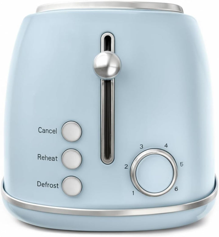 SWEISS Toaster GRV6 Vintage, 2 Toastschlitze, 6 Leistungsstufen, Auftaufunktion, Baguette-Funktion,
