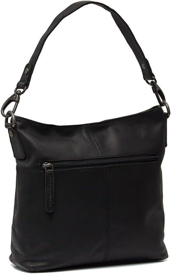The Chesterfield Brand Jen - Schultertasche Leder 25 cm Schwarz, Schwarz
